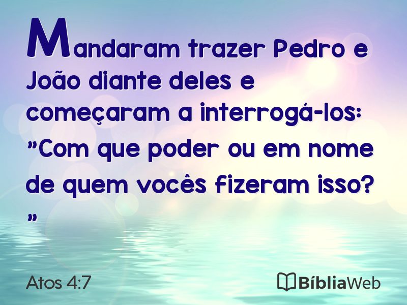 Atos 4:7 em imagem para compartilhar
