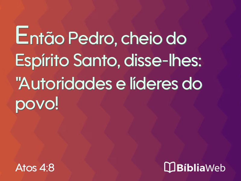 Atos 4:8 em imagem para compartilhar