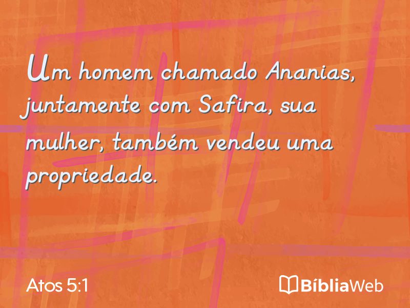 Atos 5:1 em imagem para compartilhar