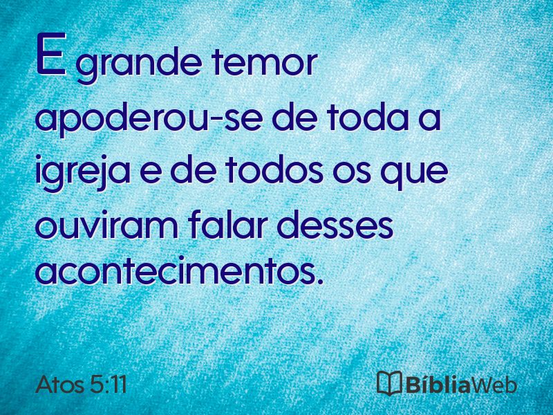 Atos 5:11 em imagem para compartilhar