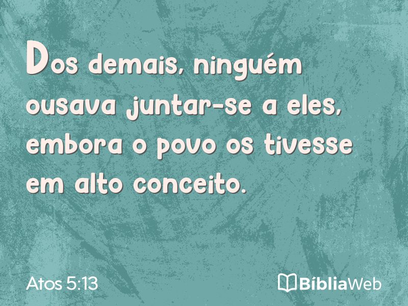 Atos 5:13 em imagem para compartilhar