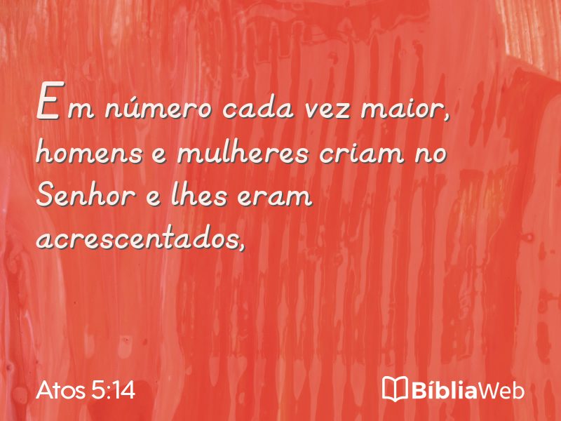 Atos 5:14 em imagem para compartilhar