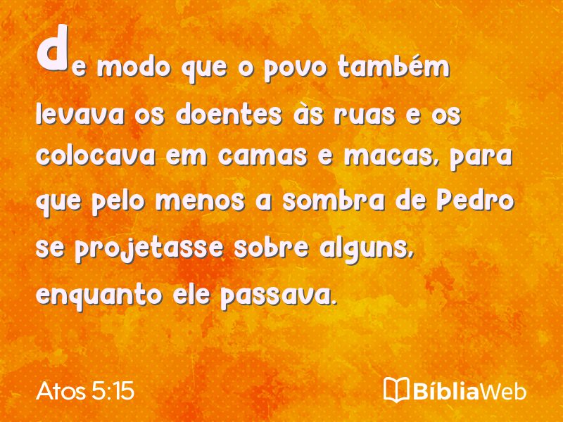 Atos 5:15 em imagem para compartilhar