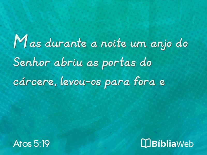 Atos 5:19 em imagem para compartilhar