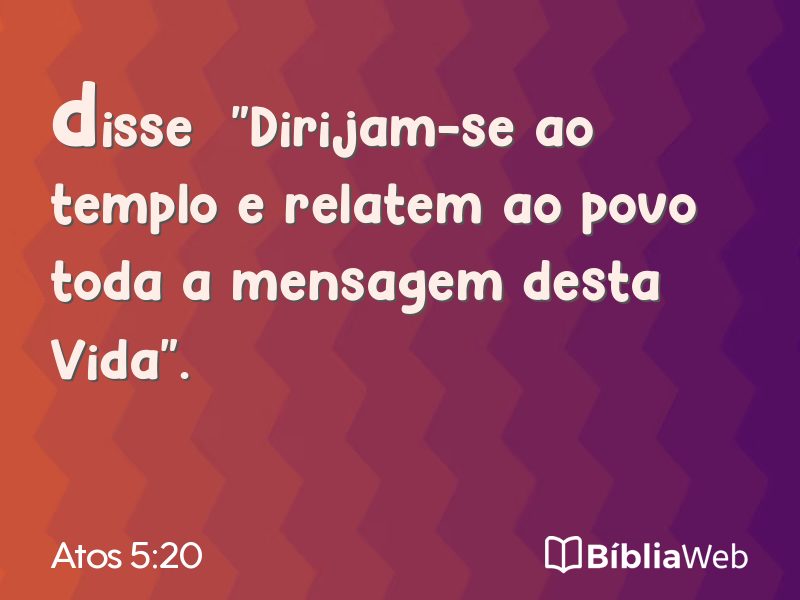 Atos 5:20 em imagem para compartilhar