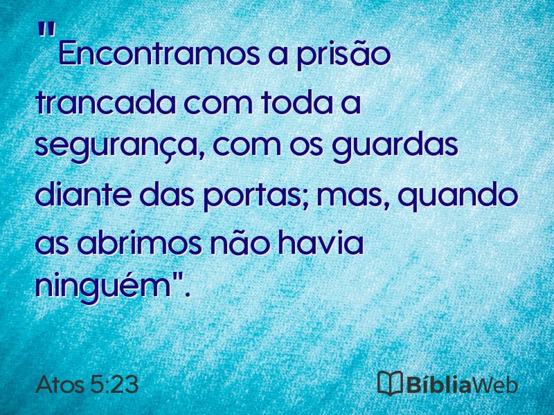 Atos 5:23 em imagem para compartilhar