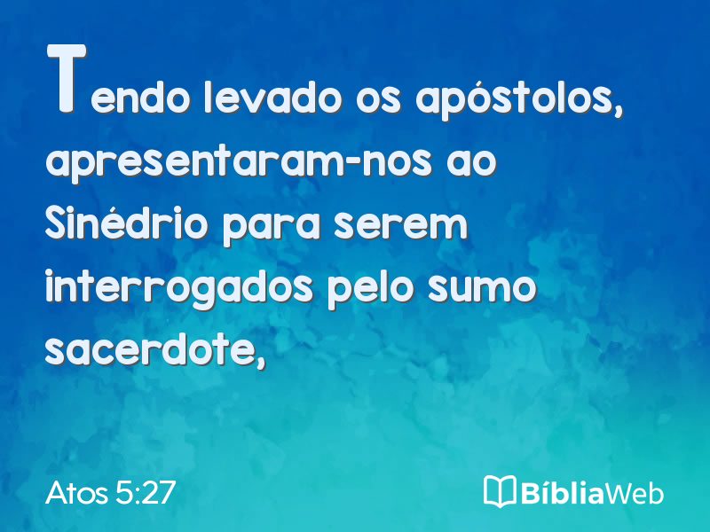 Atos 5:27 em imagem para compartilhar