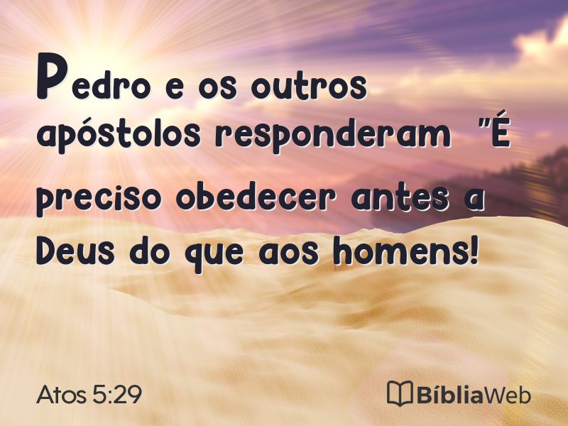 Atos 5:29 em imagem para compartilhar