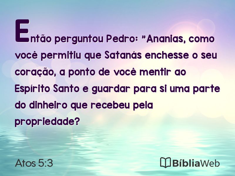 Atos 5:3 em imagem para compartilhar
