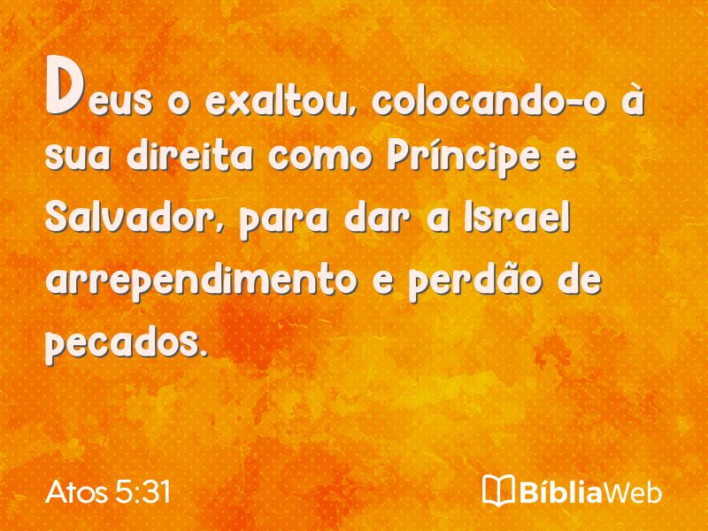 Atos 5:31 em imagem para compartilhar