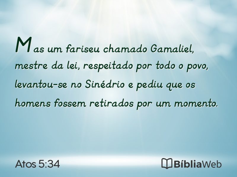 Atos 5:34 em imagem para compartilhar