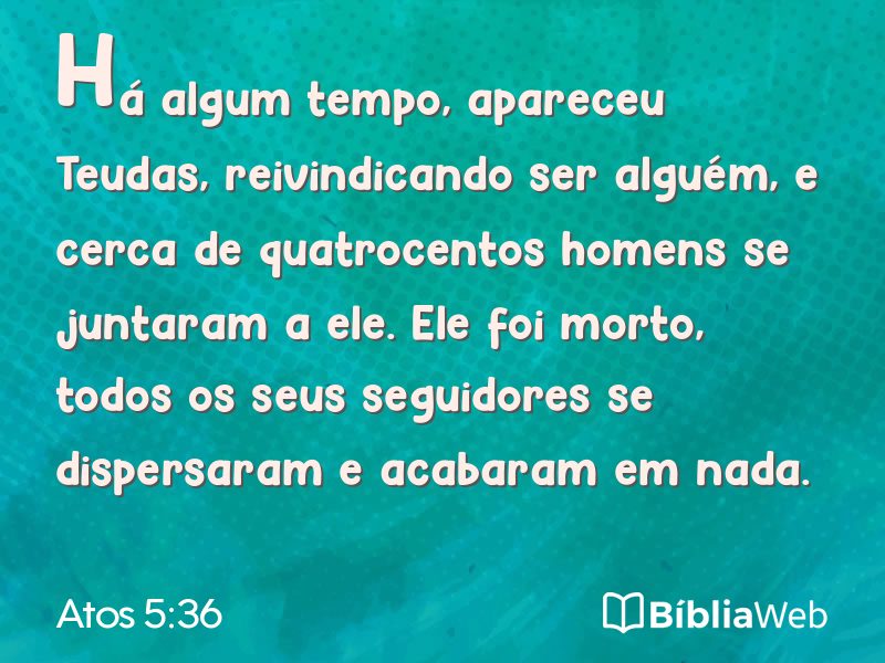 Atos 5:36 em imagem para compartilhar