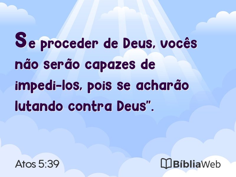 Atos 5:39 em imagem para compartilhar