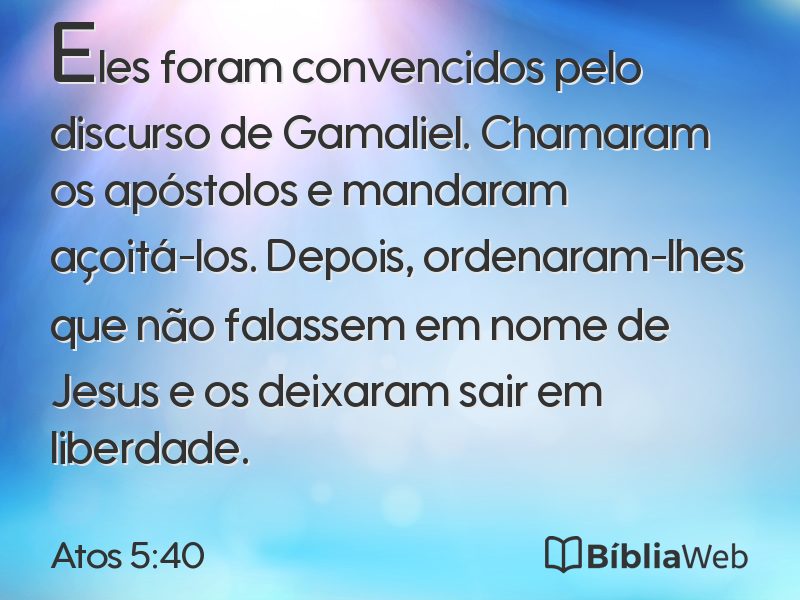 Atos 5:40 em imagem para compartilhar