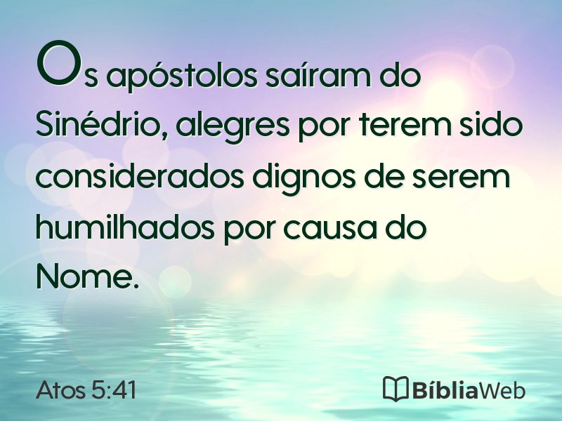 Atos 5:41 em imagem para compartilhar