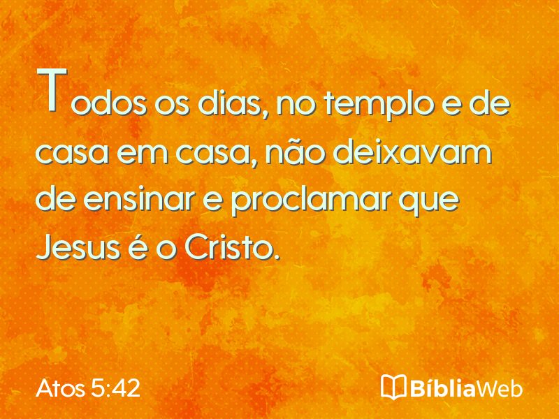 Atos 5:42 em imagem para compartilhar