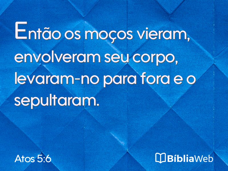 Atos 5:6 em imagem para compartilhar