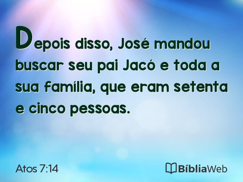 Atos 7:14 em imagem para compartilhar