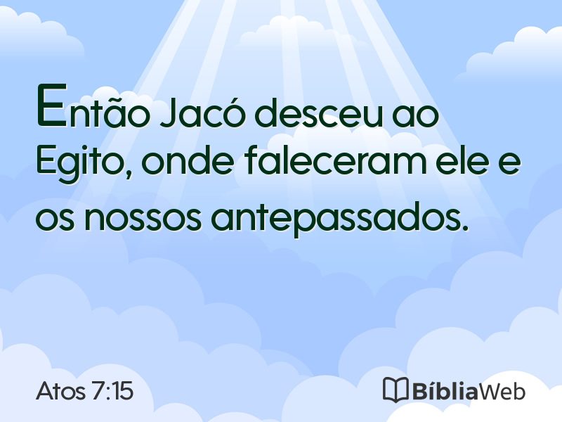 Atos 7:15 em imagem para compartilhar
