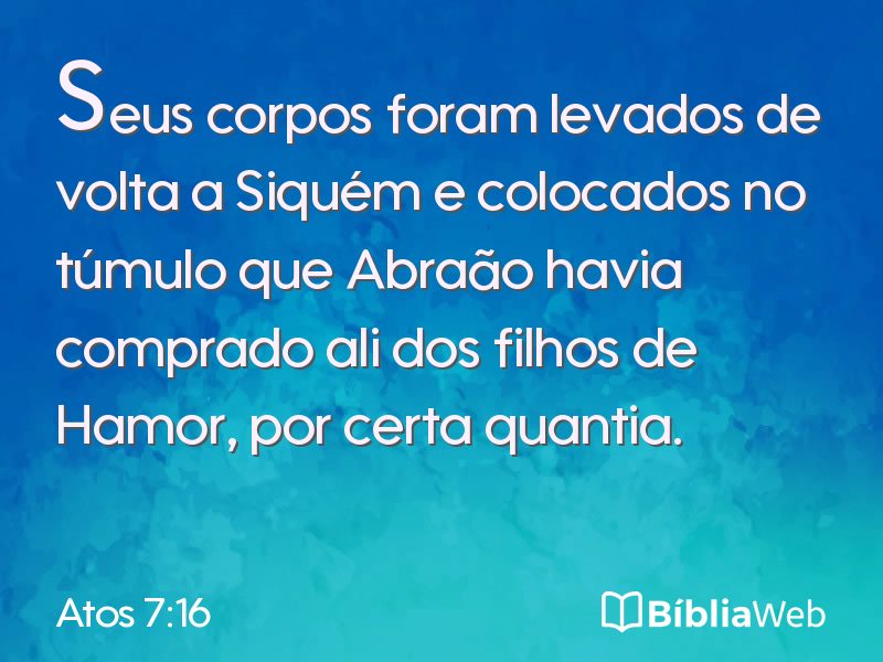 Atos 7:16 em imagem para compartilhar