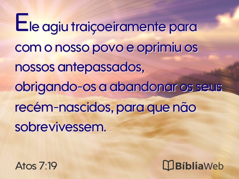 Atos 7:19 em imagem para compartilhar