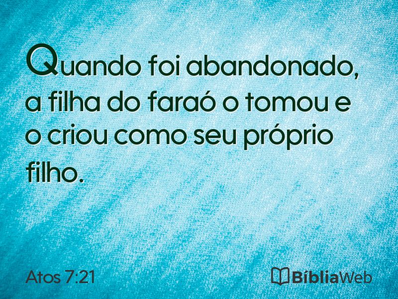 Atos 7:21 em imagem para compartilhar