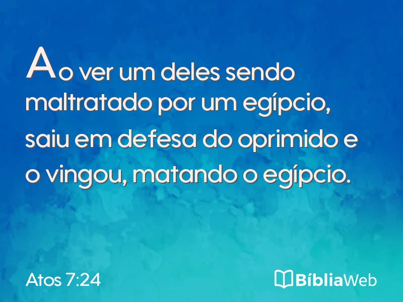 Atos 7:24 em imagem para compartilhar