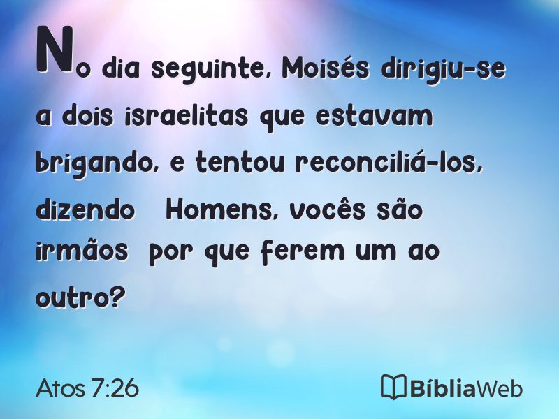 Atos 7:26 em imagem para compartilhar