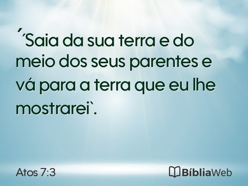 Atos 7:3 em imagem para compartilhar
