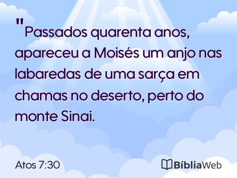 Atos 7:30 em imagem para compartilhar