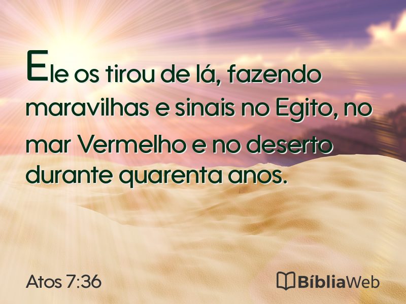 Atos 7:36 em imagem para compartilhar