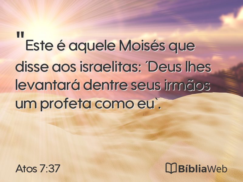 Atos 7:37 em imagem para compartilhar
