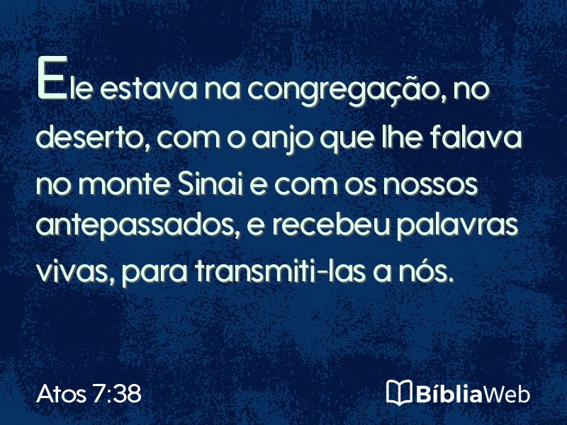Atos 7:38 em imagem para compartilhar