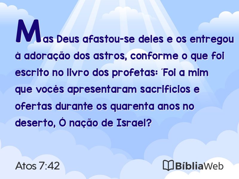 Atos 7:42 em imagem para compartilhar