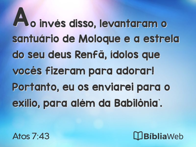 Atos 7:43 em imagem para compartilhar