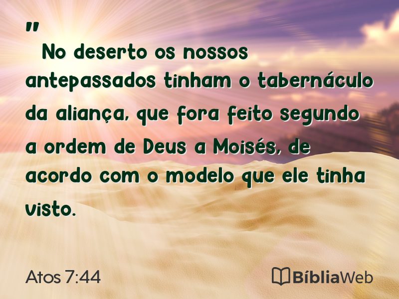 Atos 7:44 em imagem para compartilhar