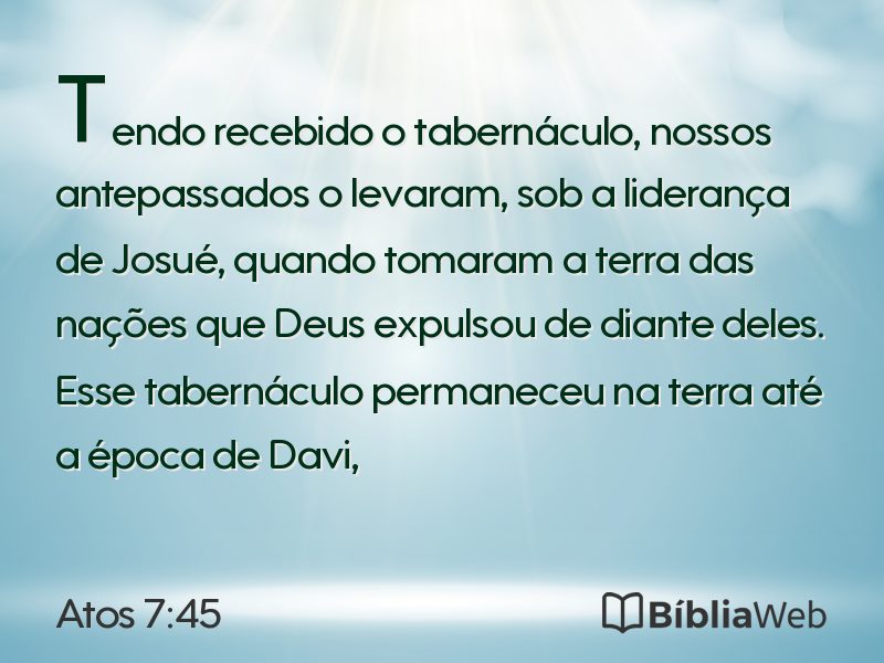 Atos 7:45 em imagem para compartilhar