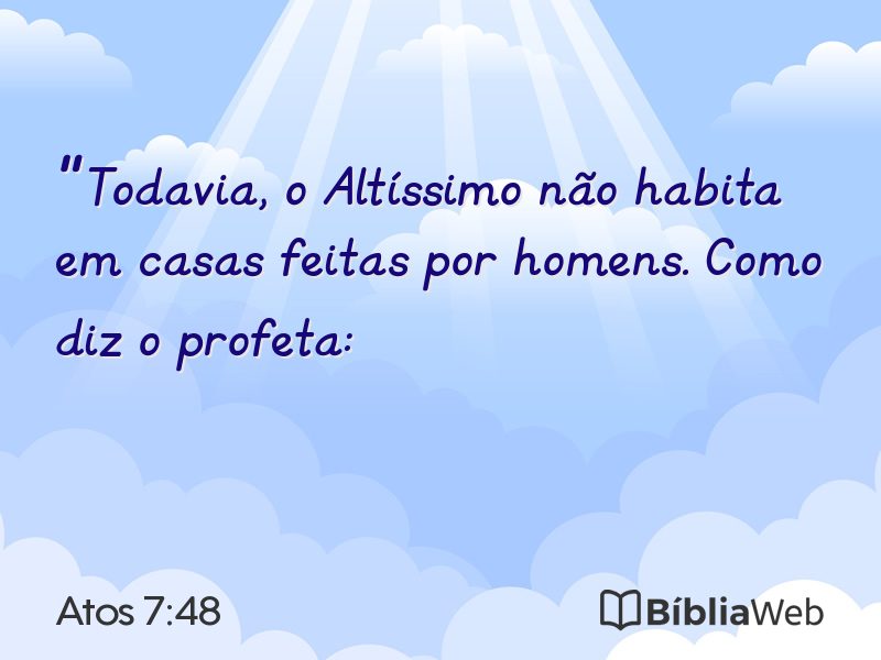 Atos 7:48 em imagem para compartilhar