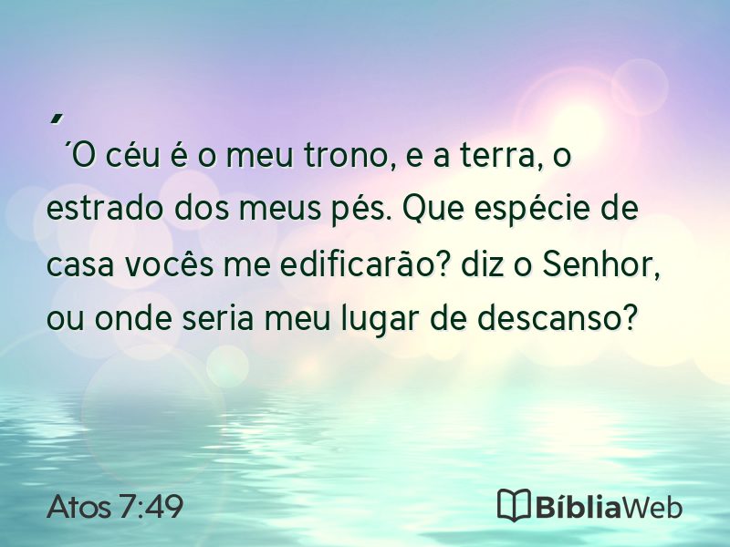 Atos 7:49 em imagem para compartilhar