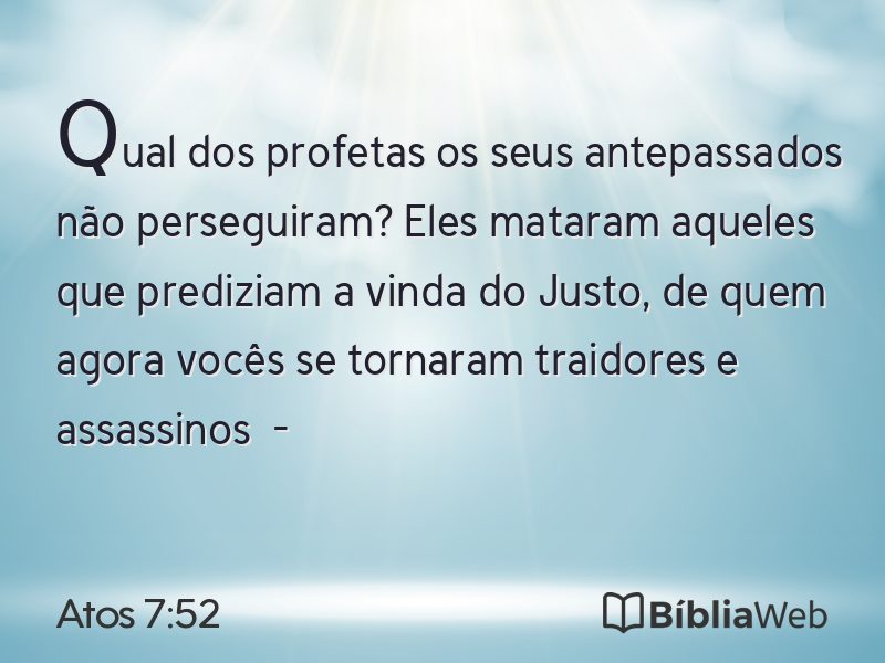 Atos 7:52 em imagem para compartilhar