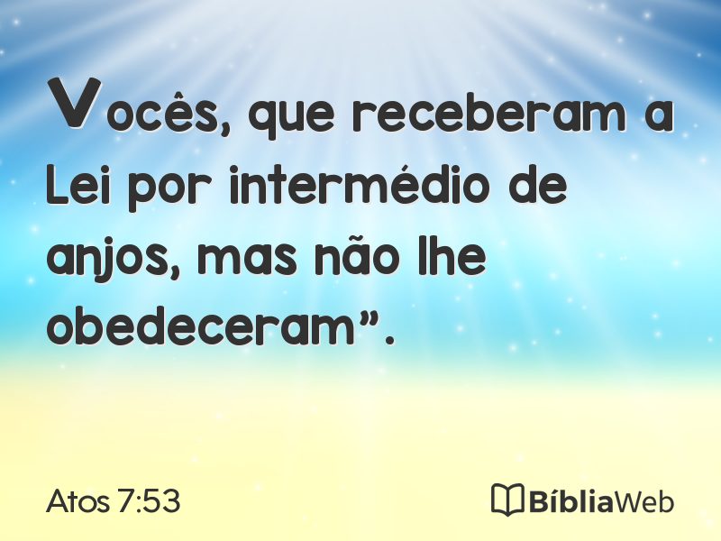 Atos 7:53 em imagem para compartilhar