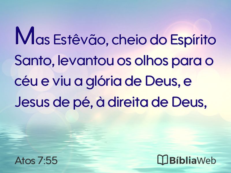 Atos 7:55 em imagem para compartilhar