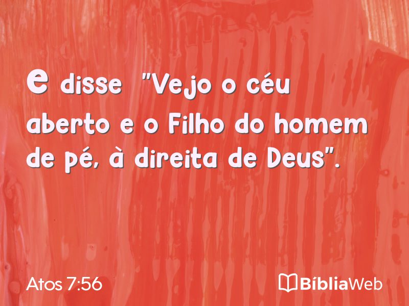 Atos 7:56 em imagem para compartilhar