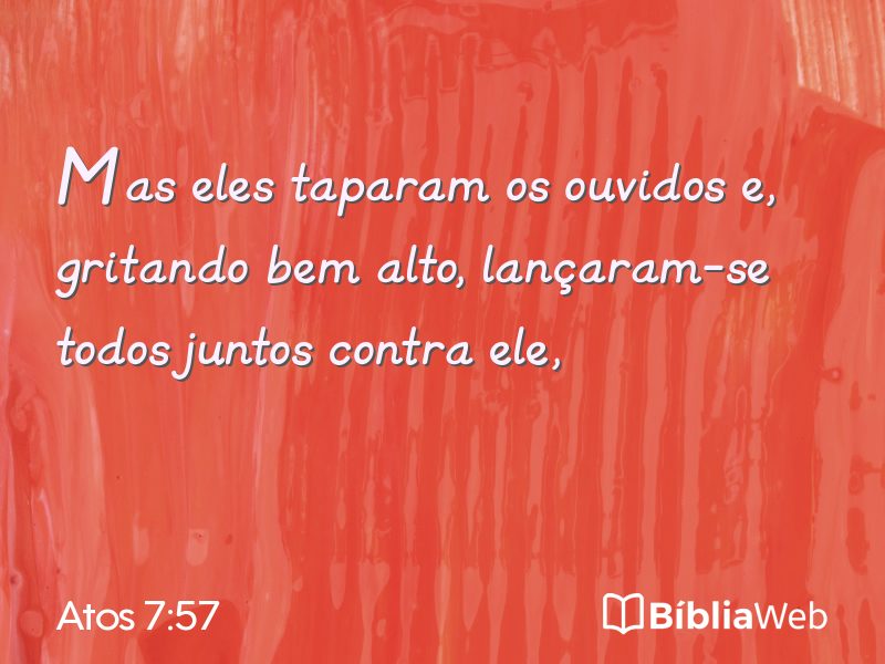 Atos 7:57 em imagem para compartilhar