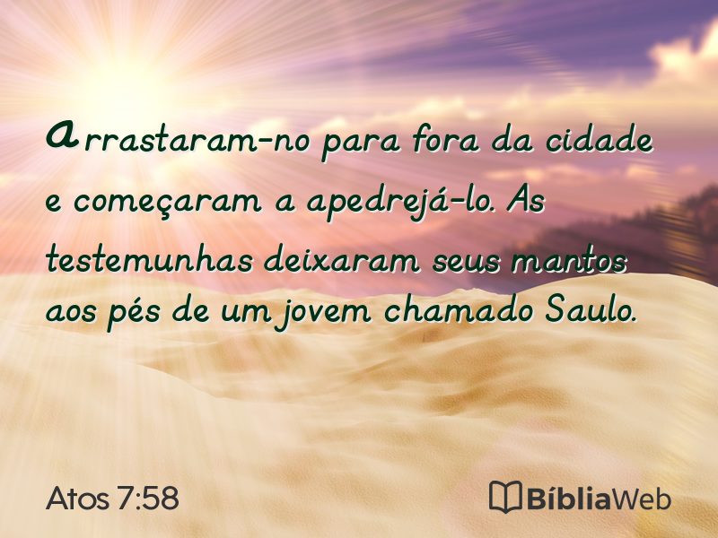 Atos 7:58 em imagem para compartilhar