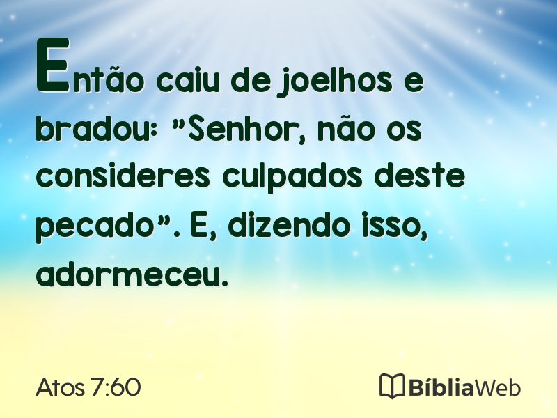 Atos 7:60 em imagem para compartilhar