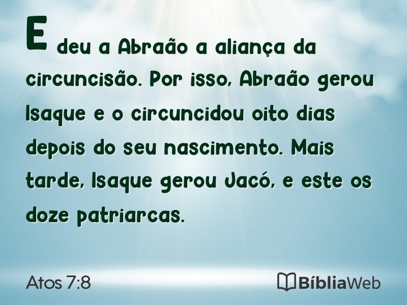 Atos 7:8 em imagem para compartilhar