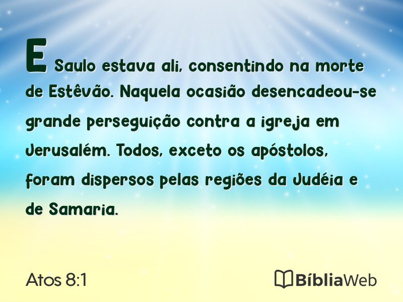Atos 8:1 em imagem para compartilhar