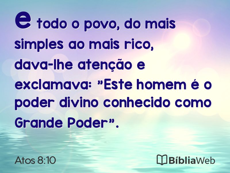 Atos 8:10 em imagem para compartilhar