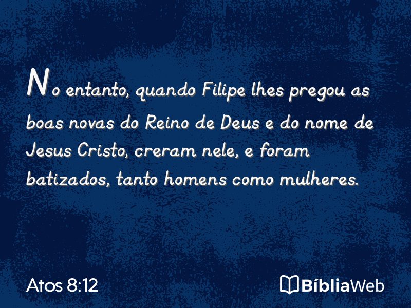 Atos 8:12 em imagem para compartilhar